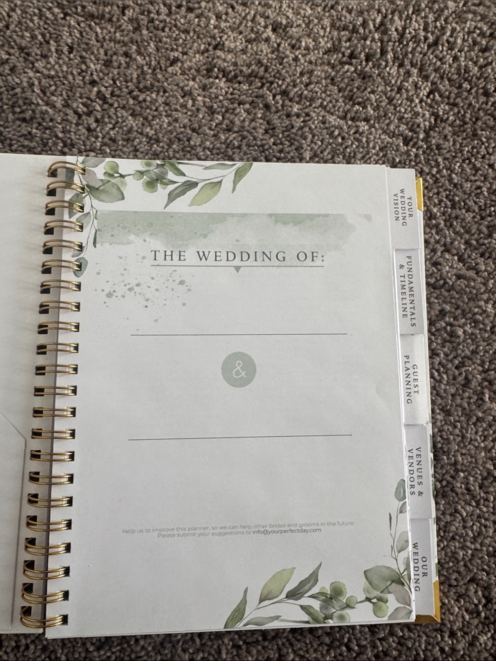 Wedding Planner Notebook - Picture 2 of 4